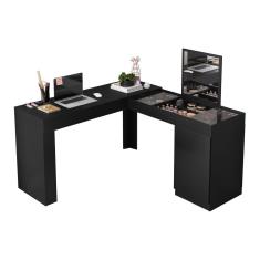 Escrivaninha Penteadeira De Canto Star Preto Mobler