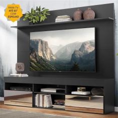 Rack c/ Espelho e Painel TV 65&quot; c/ Prateleira Madri Multimóveis