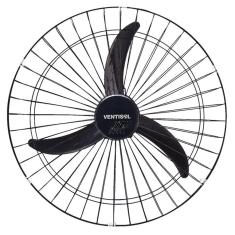 Ventilador De Parede 60Cm Com Grade Metálica Preto Ventisol