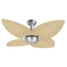 Ventilador de Teto Office Jet Aspen Venti-Delta Prata Rattan Natural 110V