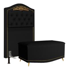 Cabeceira Cama Box Solteiro 90cm Com Cal adeira Ba  Imperial