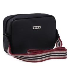 Bolsa Feminina Quadrada Bag Ziper Transversal Tiracolo Alça Fixa Espaçosa-Feminino