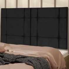 Cabeceira Cama Casal Box 140Cm Estofada Ellegancy - Preto - Amadeus.Ma