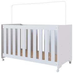 Berço Infantil Com Rodizios La002 Branco Comm Branco