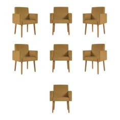 Kit 07 Cadeiras Poltronas Decorativa - Escritório - Recepção - B BALAQ