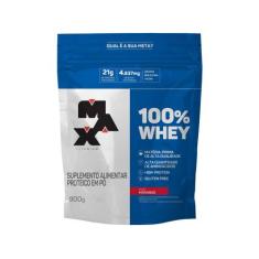 Whey Protein Concentrado Max Titanium 900g - Morango, 1, 900g, Morango