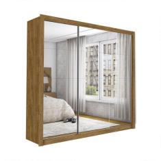 Guarda Roupa Roupeiro Isabela Master 3 Portas de Correr com Espelho 4 