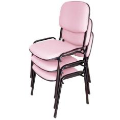 03 Cadeiras para Auditórios Linha Hotel Auditório Rosa