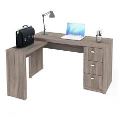 Escrivaninha De Canto Reversível Me4101 Carvalho Carvalho