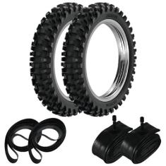 Kit Pneu Crf 230 Ttr 230 100/100-18 + 80/100-21 Rw33 Rinaldi + Camaras