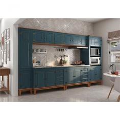 Cozinha Modulada 6 Peças - Azul Petróleo