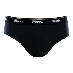 Cueca Slip Mash 073.58 Masculina Basica Algodão T. P/GG, P, Pt00, Pret