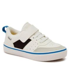 Tênis Infantil Klin Freestyle Branco Preto Ciano-Masculino