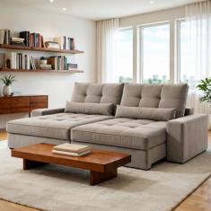 Sofá Retrátil e Reclinável 290cm Enzo Plus - Montano Estofados