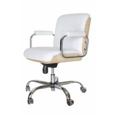 Cadeira Eames Diretor Linha Capa Em Madeira Branco - Design Office Móv