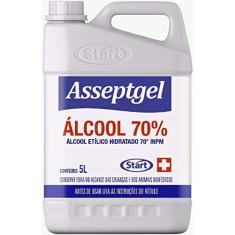 Álcool Liquido 70% Start Asseptgel 5l Loja Limpeza Hospital