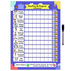 Quadro do Incentivo de Metal Semanal 40x29cm + Caneta