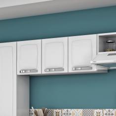 Armário Aéreo Suspenso 3 Portas 1 Prateleira Cozinha Modulada 105 cm Organizador Itatiaia Branco