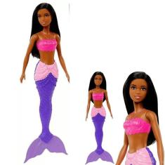 Boneca Barbie Sereia Negra Dreamtopia 3+ Hgr05 Mattel