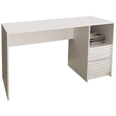 Escrivaninha Gaveteiro Ripado 1 Prateleira ME4174 Branco Tecno Mobili