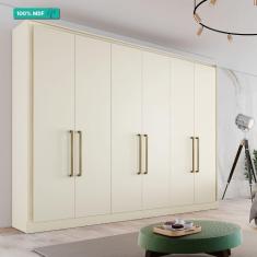 Guarda Roupa 100% Mdf 6 Portas Argos Made Marcs Off White