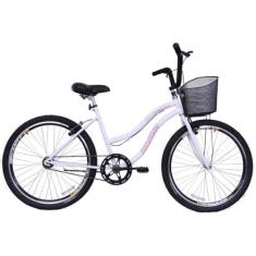 Bicicleta Feminina Aro 26 Beach Branca - Dalannio Bike