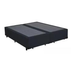 Base Cama Box Bipartido Queen Size material sintético Preto 40x158x198