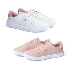 Tênis Feminino Casual Solado Reto Elástico Dia a Dia Kit 2 - Mendii, B