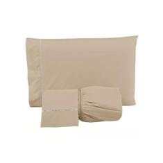 Jogo De Lençol Solteiro 2 Peças Micro Percal 400 Fios 100% Algodão - I