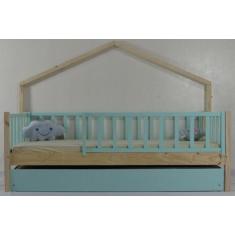 Bicama Montessoriana Solteirão Base Moldura Colorida Madeira Maciça Pi