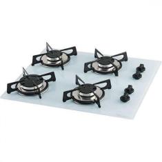 Cooktop Gás 4 Bocas Mesa Vidro Fischer Branco Bivolt