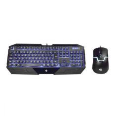 Kit Teclado E Mouse Usb Gamer Gk1100 Preto