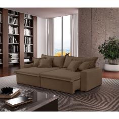 Sofá Montreal Veludo 02 Módulos 80cm B25cm Meu Sofá Online B016 Veludo Marrom