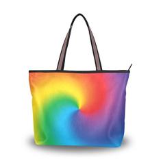 Bolsa de ombro My Daily feminina gradiente arco-íris, Multi, Medium