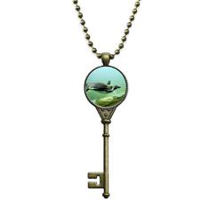 DIYthinker Colar com pingente de pinguim da Antártica do oceano, ciência da natureza com imagem da natureza e corrente enfeitada