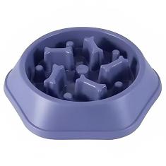 Comedouro Lento Interativo Anti Engasgo Para Cães 22cm (Roxo)