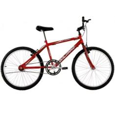 Bicicleta Aro 24 Passeio Stroll Freio V-Brake cor Vermelha