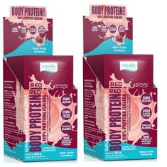 Kit 2 Body Protein Frutas Vermelhas 100% Proteína Isolada 10 Sachês de 20g Equaliv