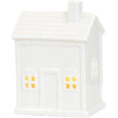 Decorações de Natal, decorações de Natal internas, casas de vila de Natal, casas de cerâmica iluminadas, decoração rústica branca de fazenda de férias de Natal para sala de mesa doméstica/326 (Size :