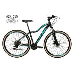 Bicicleta Aro 29 Feminina Ksw Mwza Alumínio 21v Freio a Disco Hidráulico(óleo) Pneus Faixa Bege-Feminino
