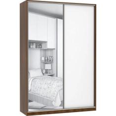 Guarda Roupa Solteiro 2 Portas de Correr 3 Gavetas Prime Plus Alumínio