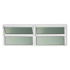 Janela de Alumínio Basculante 2 Seções 40x120cm Vidro Mini Boreal Plus