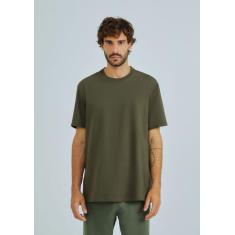 Camiseta Básica Masculina Comfort Super Cotton - Hering, M, Verde musg