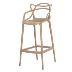 Banqueta Allegra Nude Polipropileno Cozinha Bar Bistrô Bancada - Waw D