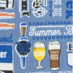 Tecido patchwork am-2594 estampado beer 5484 dohler 50x150cm, Azul