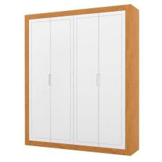 Guarda Roupa Infantil Tutto New 4 Portas Freijó Branco Soft - Matic - 