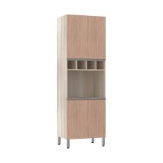 Paneleiro C/ Nicho De Microondas 70Cm E 1 Nicho Luci Legno C