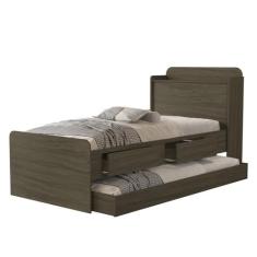 Cama Solteiro Tamires 2 Gavetas Bau Com Cama Auxiliar Para Quarto Desi