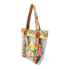 Bolsa Feminina Impermeavel Transparente Com Chinelo Tropical Magicc Bo