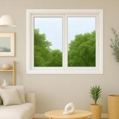 Janela Correr PVC 120x120x8 BCA 2 folha com vidro liso - Multilit